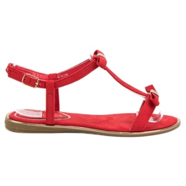 Sandali Con Fiocco VINCEZA rosso