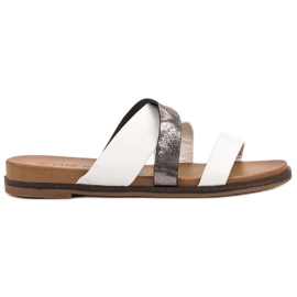 Vinceza Pantofole classiche bianco
