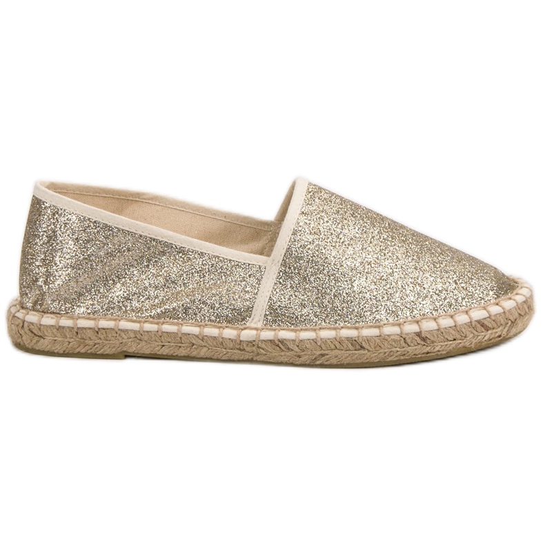 Cm Paris Espadrillas dorate glitterate d'oro