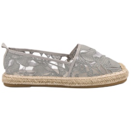 Lucky Shoes Espadrillas di pizzo grigie grigio