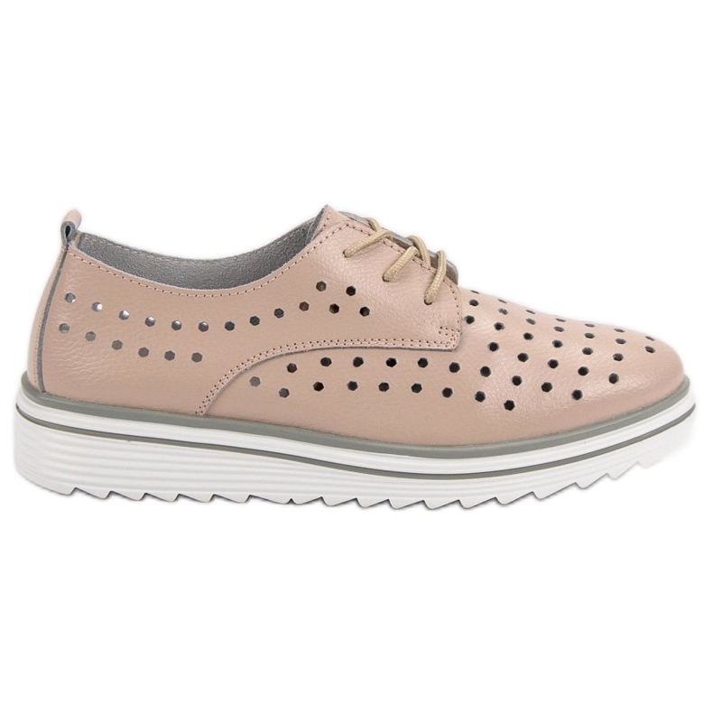 Kylie Scarpe traforate in pelle beige
