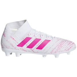 Scarpe da calcio Adidas Nemeziz 18.3 Fg M BB9436 bianca bianca