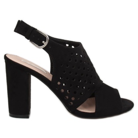 Sandali neri traforati WED557 Negro nero