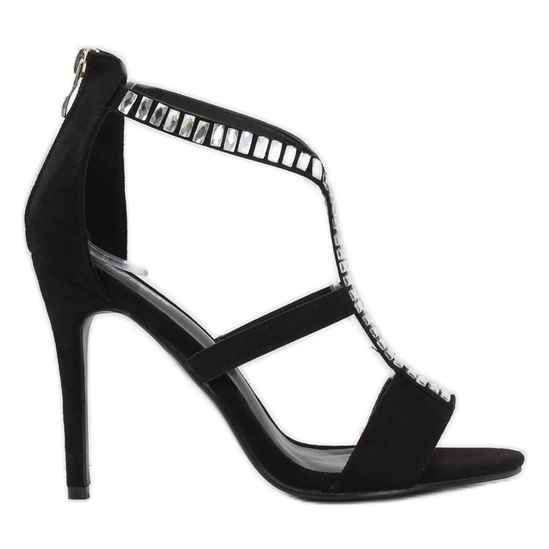 Sandali neri su tacco alto B-60 Black nero