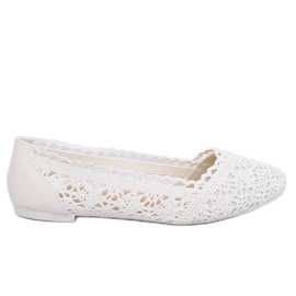 Ballerine traforate bianche 4701 White bianco