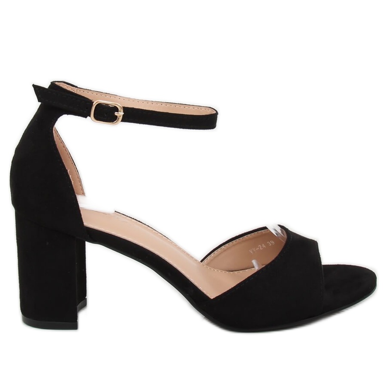 Sandali neri con tacco alto VV-24 Black nero