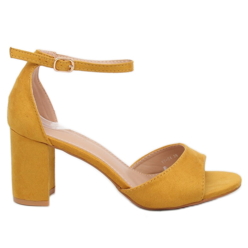 Sandali gialli con tacco alto VV-24 Yellow giallo