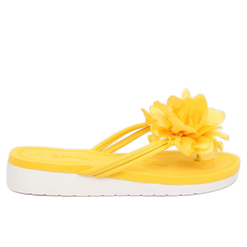 Infradito gialle con fiore CK103 Yellow giallo