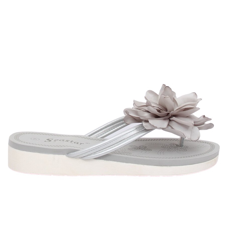 Infradito grigie con fiore CK103 Grey grigio
