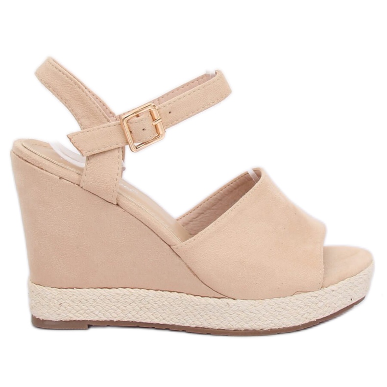 Sandali beige con zeppa FD-5M14 Beige