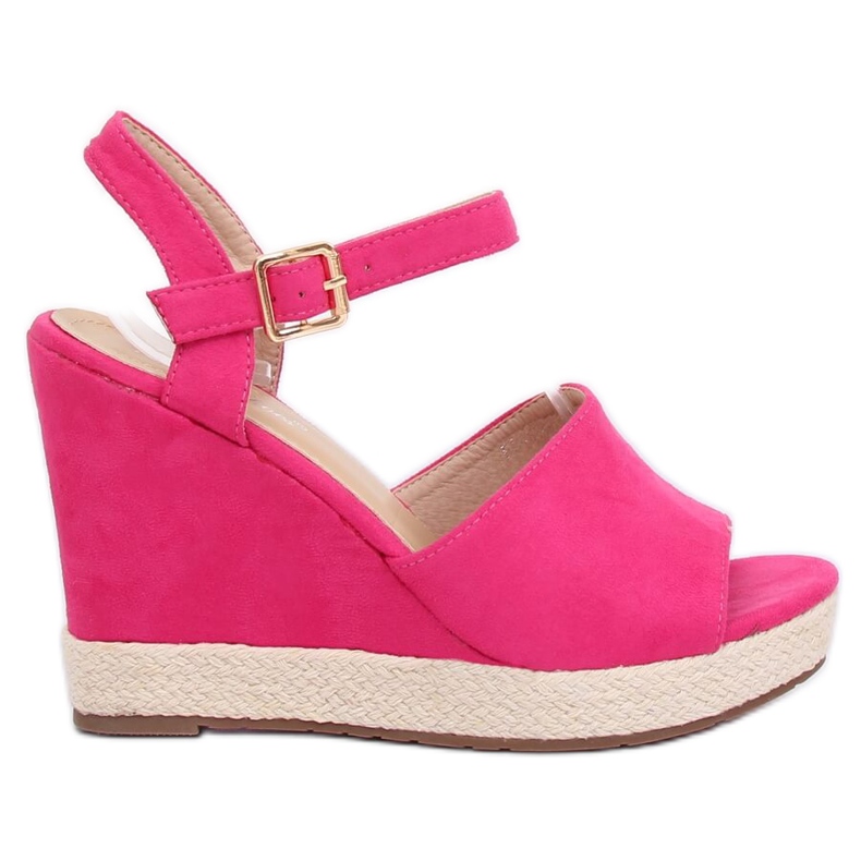 Rosa FD-5M14 Sandali con zeppa fucsia