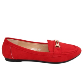 Mocassini da donna rossi JM8542Z Rojo rosso