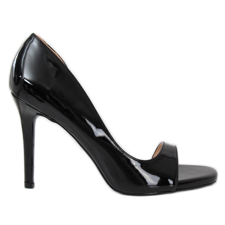 Décolleté nere open toe G70273 Nero
