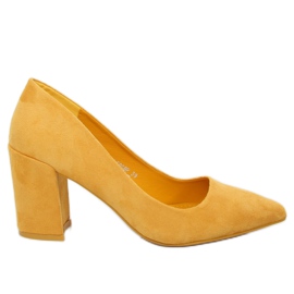 Décolleté con tacco largo giallo LE060P Giallo