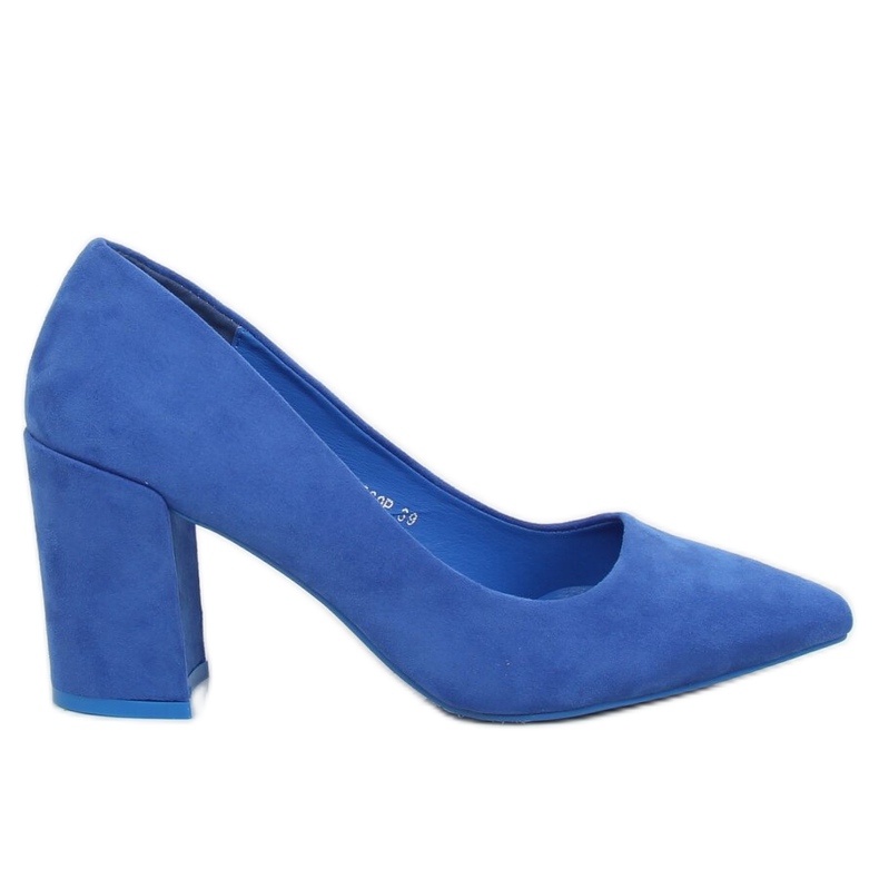 Décolleté con tacco largo cobalto LE060P Blu