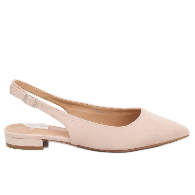 Beis ballerine beige con tacco aperto