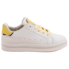 Scarpe sportive stringate bianca