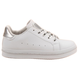 Scarpe sportive stringate bianca