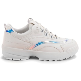 Sneakers bianche alla moda bianca