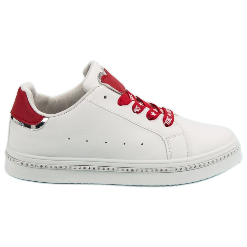 Scarpe sportive stringate bianca