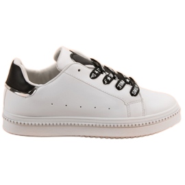 Scarpe sportive stringate bianca