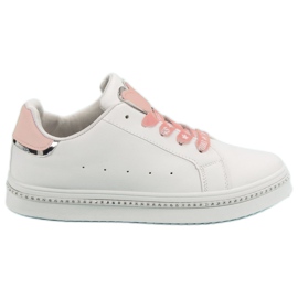 Scarpe sportive stringate bianco