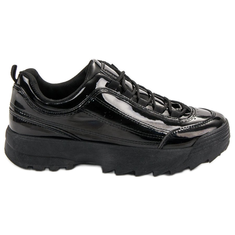 Sneakers in vernice nera nero