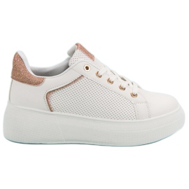 Scarpe Sportive Con Glitter bianco
