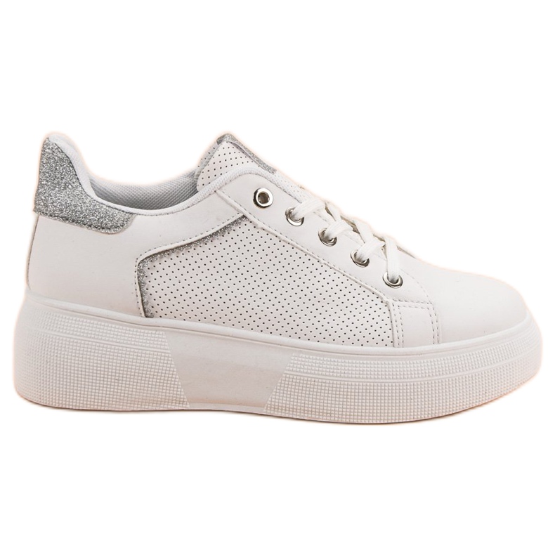 Scarpe Sportive Con Glitter bianca