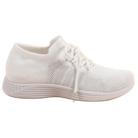 Calzature sportive in tessuto bianco