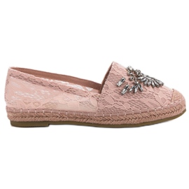 Bestelle Espadrillas di pizzo con ornamenti rosa