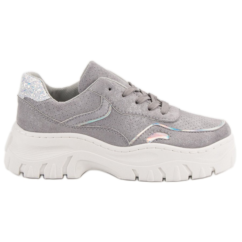 Sneakers grigie alla moda grigio