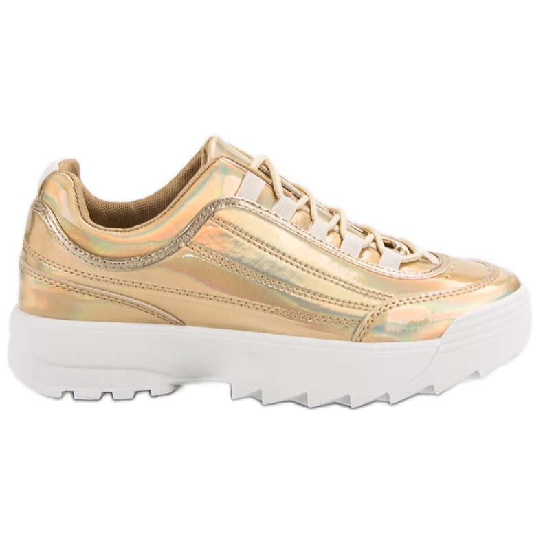 Sneakers laccate oro Holo d'oro