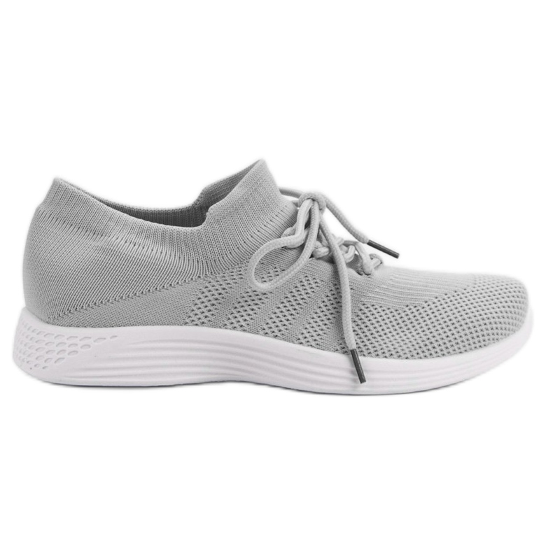 Calzature sportive in tessuto grigio