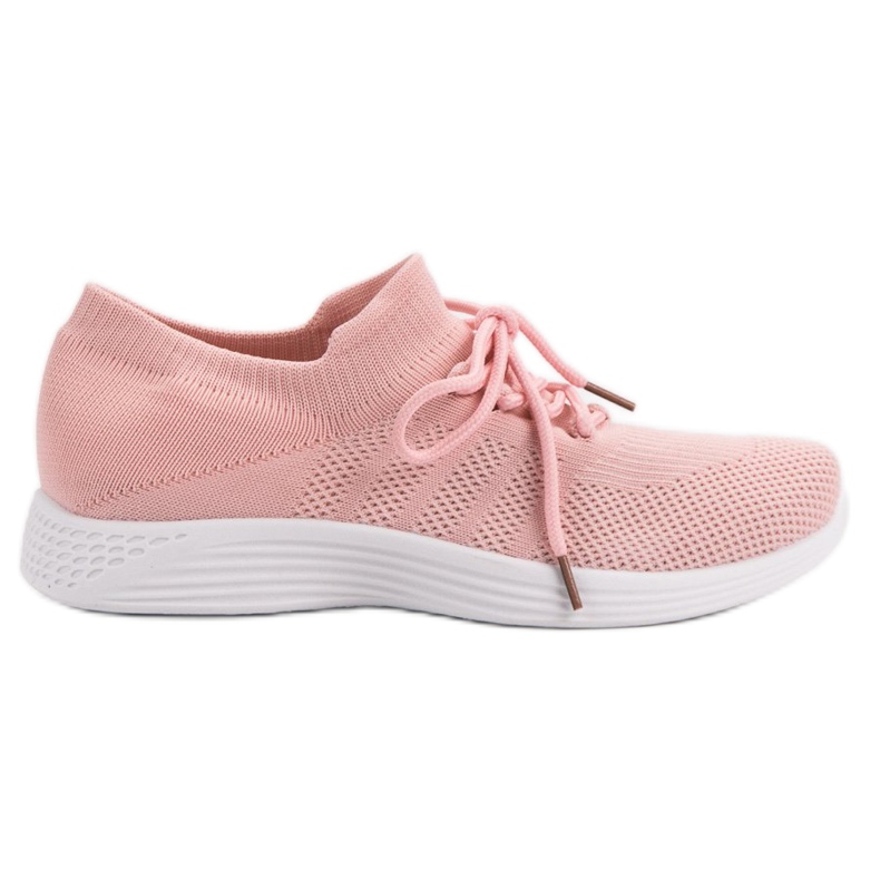 Calzature sportive in tessuto rosa