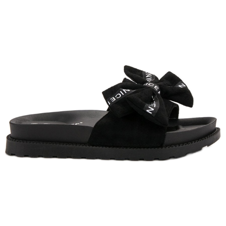 Seastar Pantofole da donna in pelle scamosciata nero