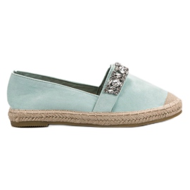 Bestelle Espadrillas In Camoscio Con Cristalli verde