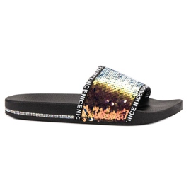 Seastar Pantofole con paillettes multicolore giallo