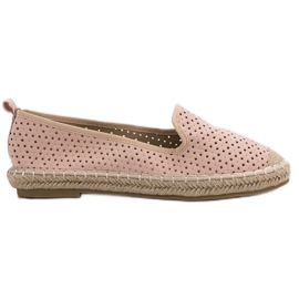Lucky Shoes Signori traforati in polvere rosa