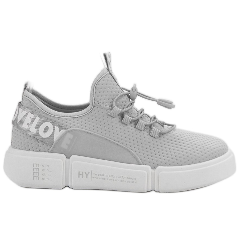 Scarpe sportive con polsino Love grigio