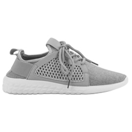 Calzature in tessuto alla moda grigio