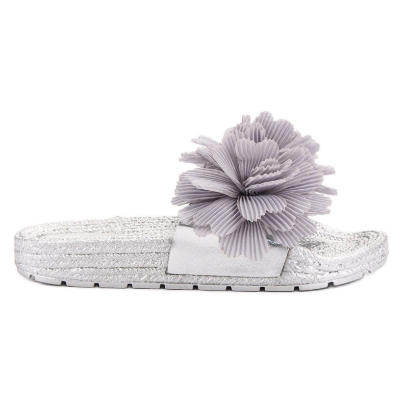 Seastar Pantofole Grigie Con Fiori grigio