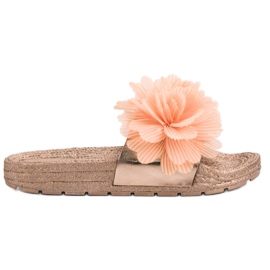 Seastar Pantofole Arancione Con Fiori arancia giallo