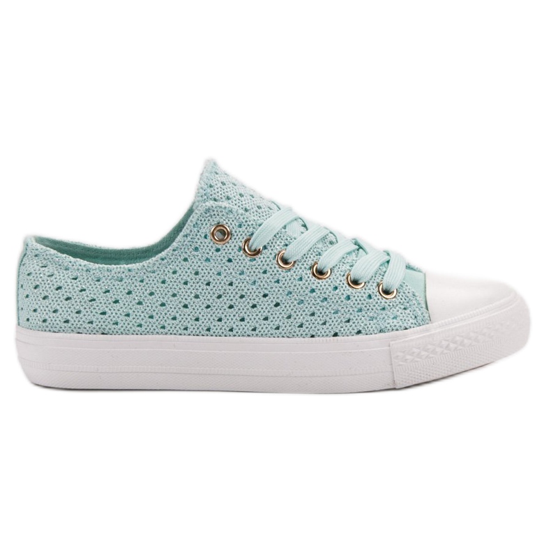 Sneakers in tessuto menta verde