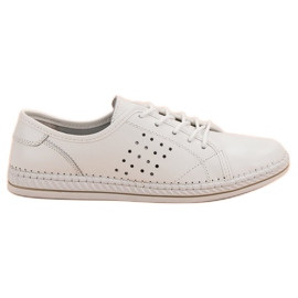 Kylie Scarpe stringate in pelle bianca