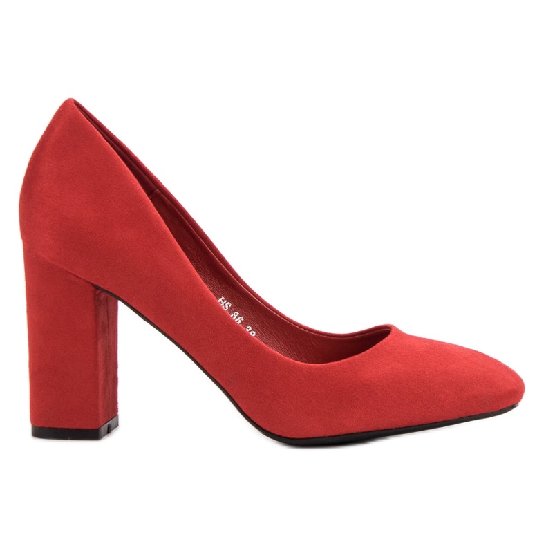 Small Swan Décolleté classiche in pelle scamosciata rosso