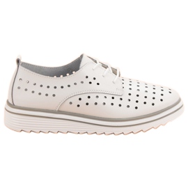 Kylie Scarpe traforate in pelle bianca