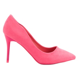Small Swan Tacchi in pelle scamosciata alla moda rosa
