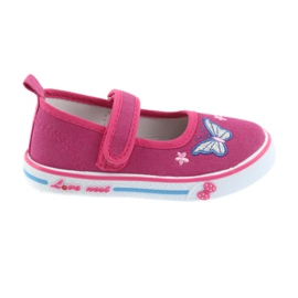 Sneakers rosa ballerine Atletico, inserto in pelle blu