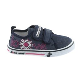 Atletico Sneaker per bambini Inserto in pelle in denim blu